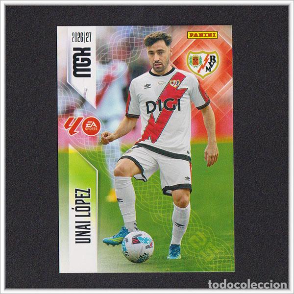 Cromos de f&uacute;tbol: MEGACRACKS 2026 2027 26 27 PANINI UNAI LOPEZ 301 RAYO VALLECANO ALBUM COLECCI&Oacute;N LIGA MGK