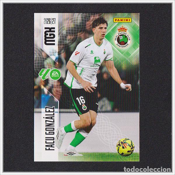 Cromos de f&uacute;tbol: MEGACRACKS 2026 2027 26 27 PANINI FACU GONZALEZ 276 RACING SANTANDER ALBUM COLECCI&Oacute;N LIGA MGK