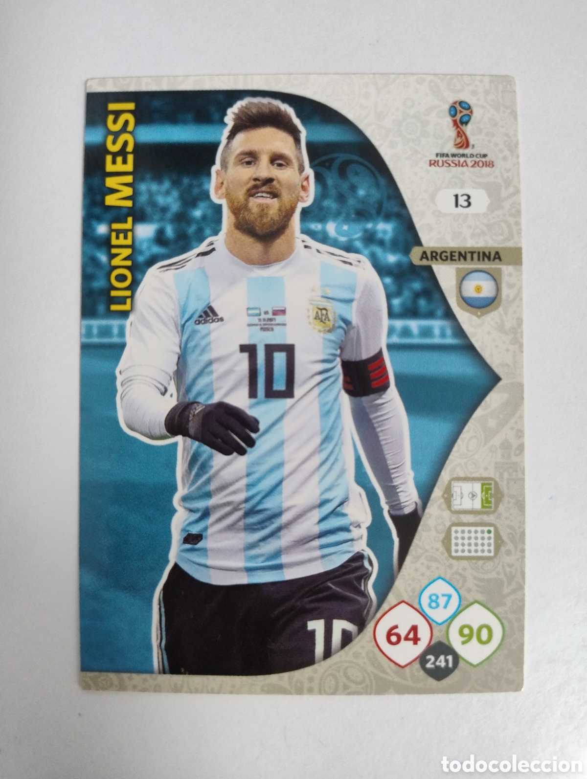 Cromos de f&uacute;tbol: 13 - Messi - Argentina - Adrenalyn XL World Cup Rusia 2018