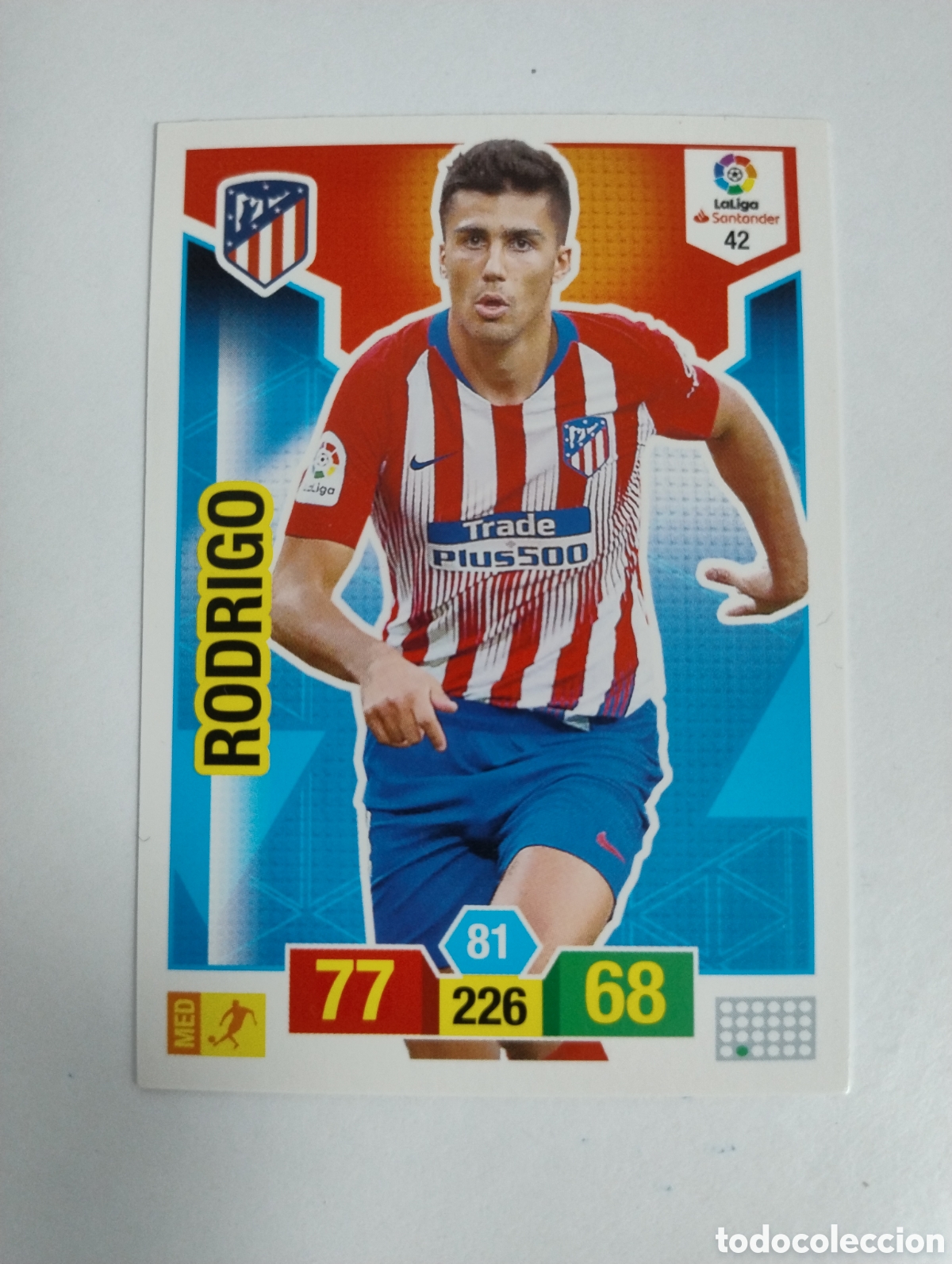 Cromos de f&uacute;tbol: 42 - Rodrigo - Atl&eacute;tico de Madrid - Adrenalyn XL Liga 2018 - 2019