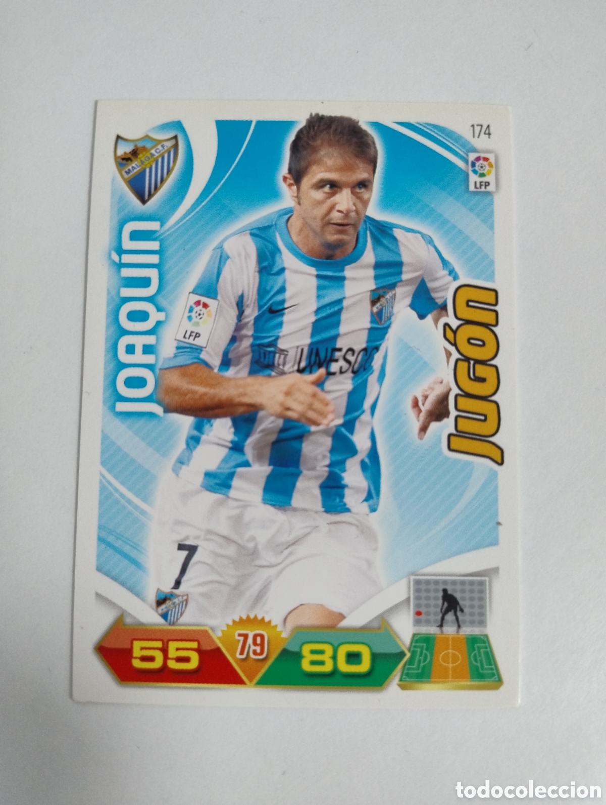 Cromos de f&uacute;tbol: 174 - Joaqu&iacute;n - M&aacute;laga - Adrenalyn XL Liga 2011 - 2012 Jug&oacute;n