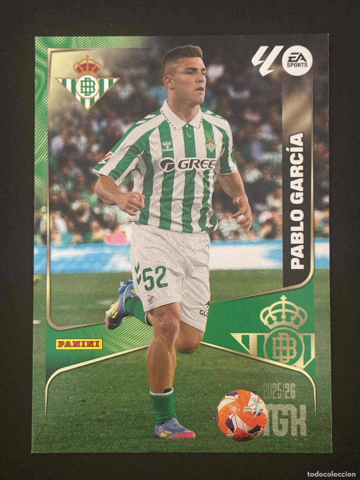Cromos de f&uacute;tbol: 104 PABLO GARC&Iacute;A BETIS 2&ordf; EDICI&Oacute;N MEGACRACKS MGK 25-26 2025-2026 PANINI LIGA