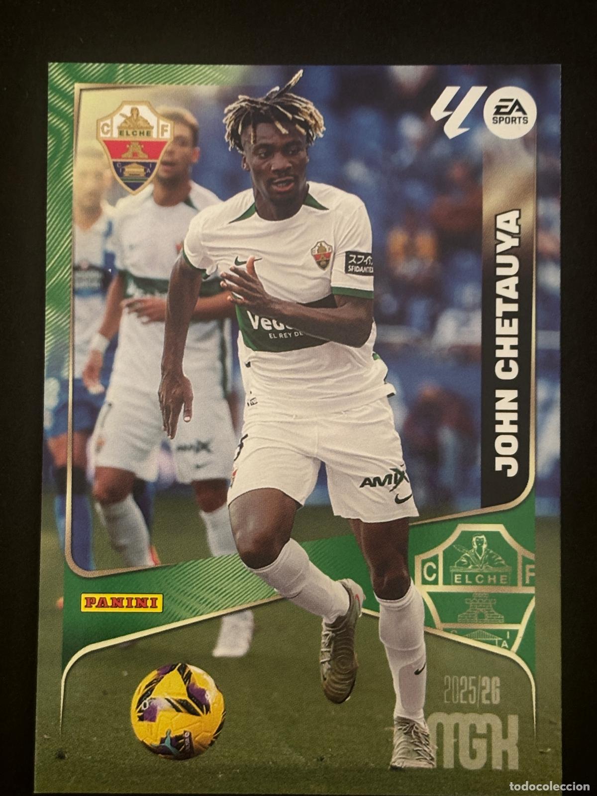 Cromos de f&uacute;tbol: 133 JOHN CHETAUYA ELCHE MEGACRACKS MGK 25-26 2025-2026 PANINI LIGA