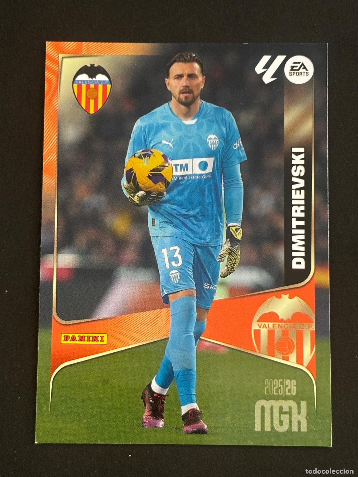 Figurine di Calcio: 344 DIMITRIEVSKI VALENCIA MEGACRACKS MGK 25-26 2025-2026 PANINI LIGA