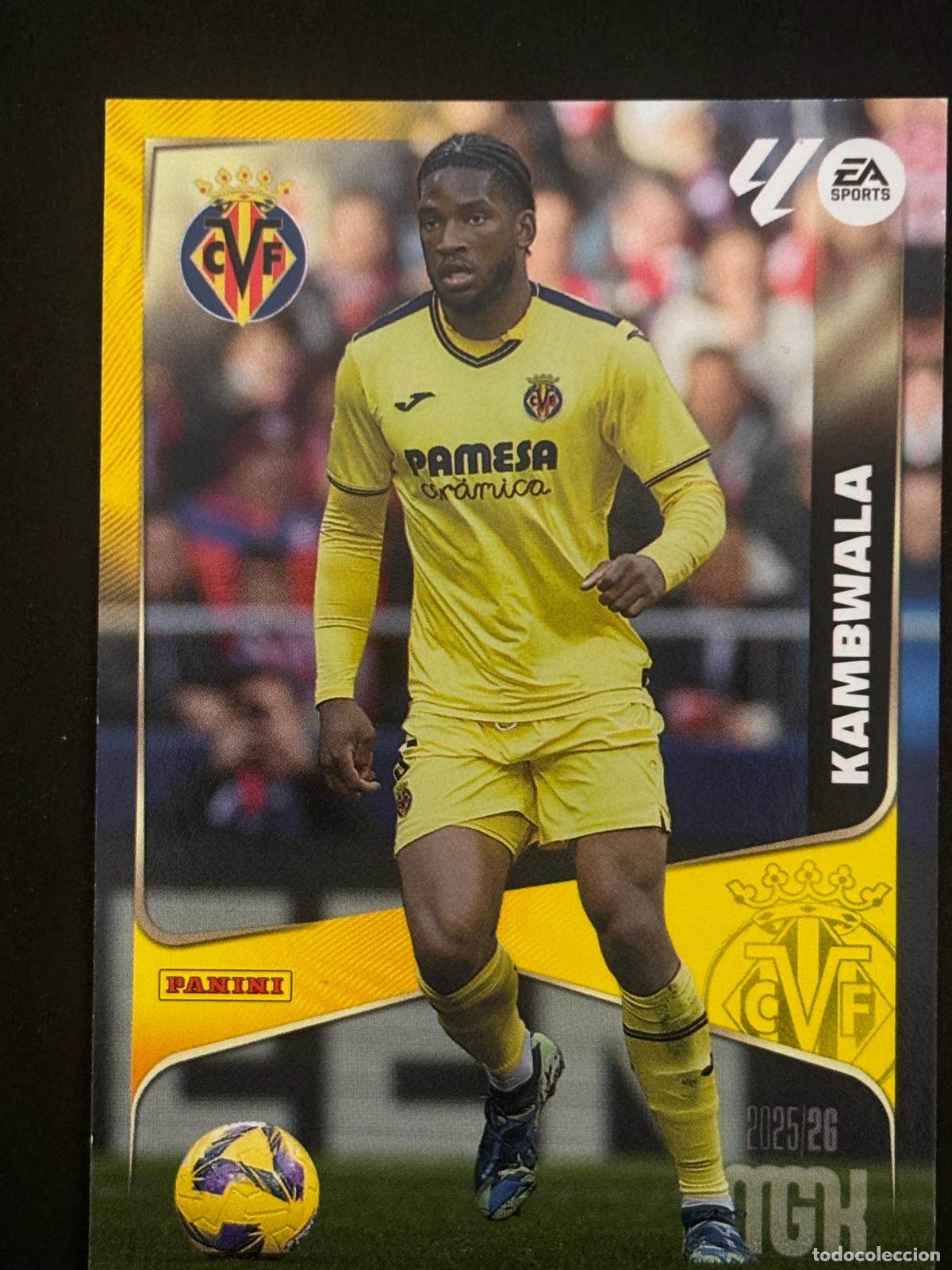Figurine di Calcio: 367 KAMBWALA VILLARREAL MEGACRACKS MGK 25-26 2025-2026 PANINI LIGA
