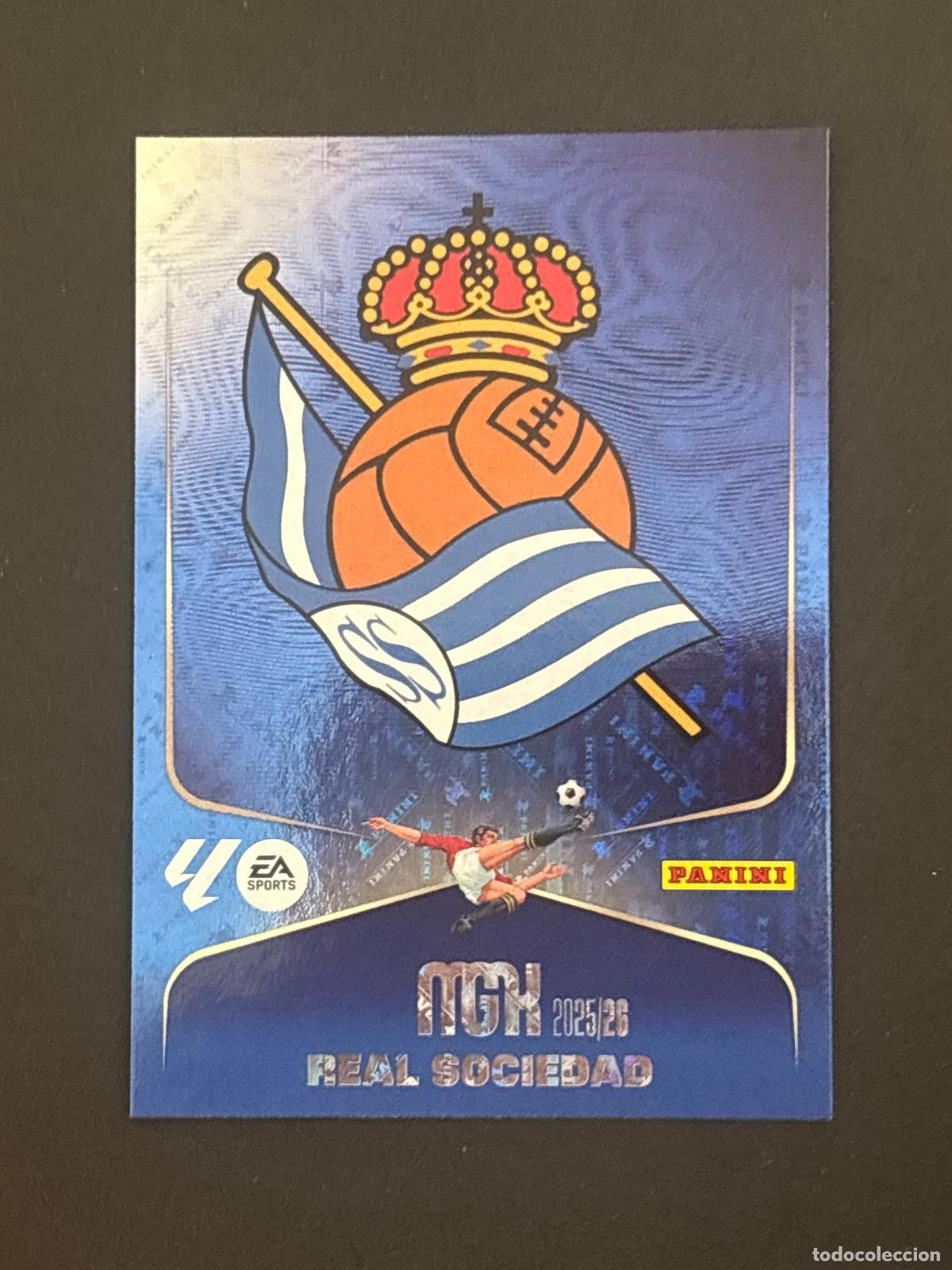 Fu&szlig;ball-Sticker: 307 ESCUDO REAL SOCIEDAD MEGACRACKS MGK 25-26 2025-2026 PANINI LIGA