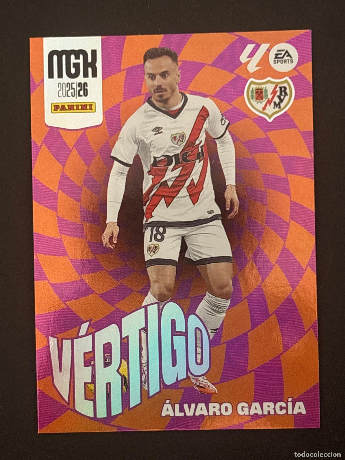 Cromos de f&uacute;tbol: 379 &Aacute;LVARO GARC&Iacute;A RAYO V&Eacute;RTIGO MEGACRACKS MGK 25-26 2025-2026 PANINI LIGA