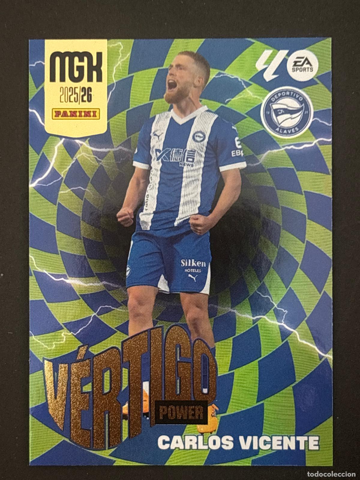 Cartes &agrave; collectionner de Football: 382P CARLOS VICENTE ALAVES V&Eacute;RTIGO POWER MEGACRACKS MGK 25-26 2025-2026 PANINI LIGA