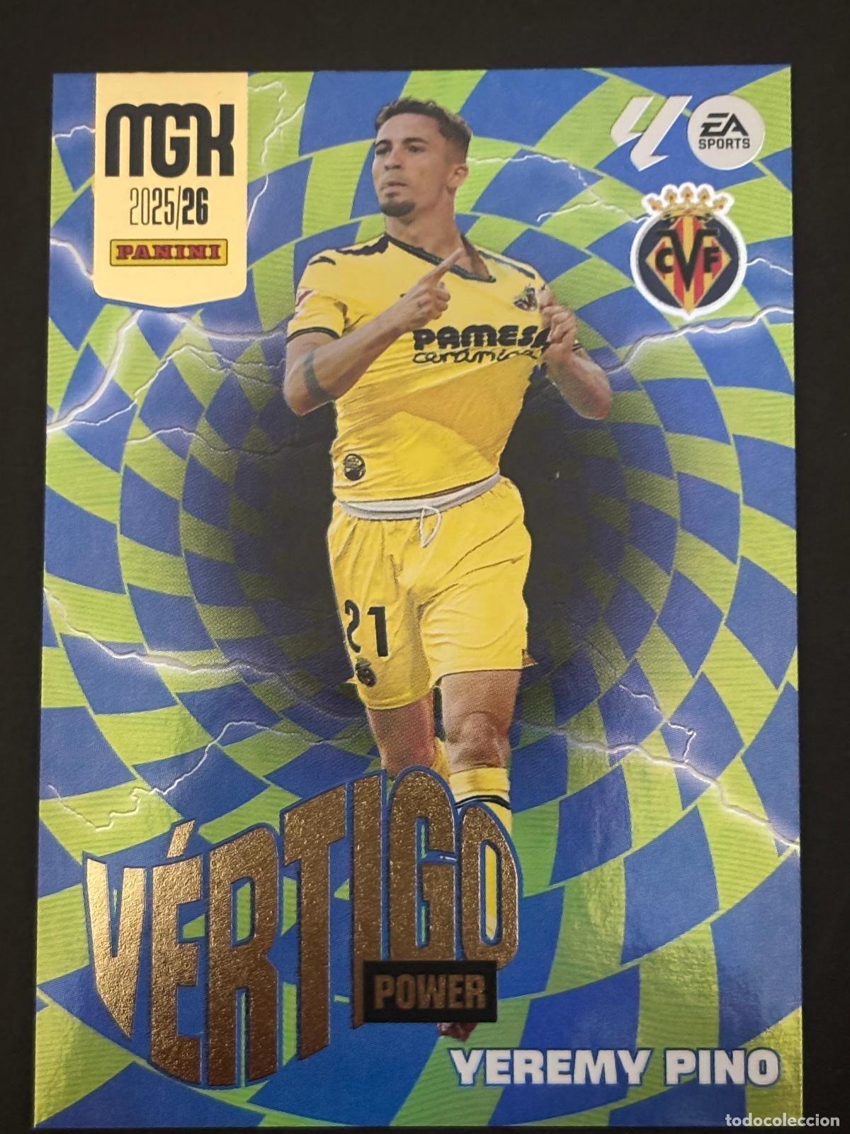 Cromos de f&uacute;tbol: 387P YEREMY PINO VILLARREAL V&Eacute;RTIGO POWER MEGACRACKS MGK 25-26 2025-2026 PANINI LIGA