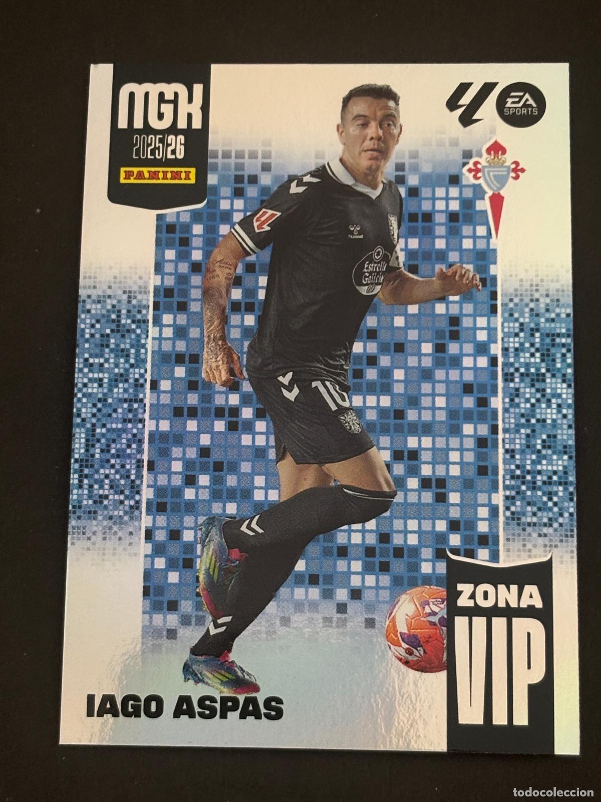 Cromos de f&uacute;tbol: 395 IAGO ASPAS CELTA ZONA VIP MEGACRACKS MGK 25-26 2025-2026 PANINI LIGA