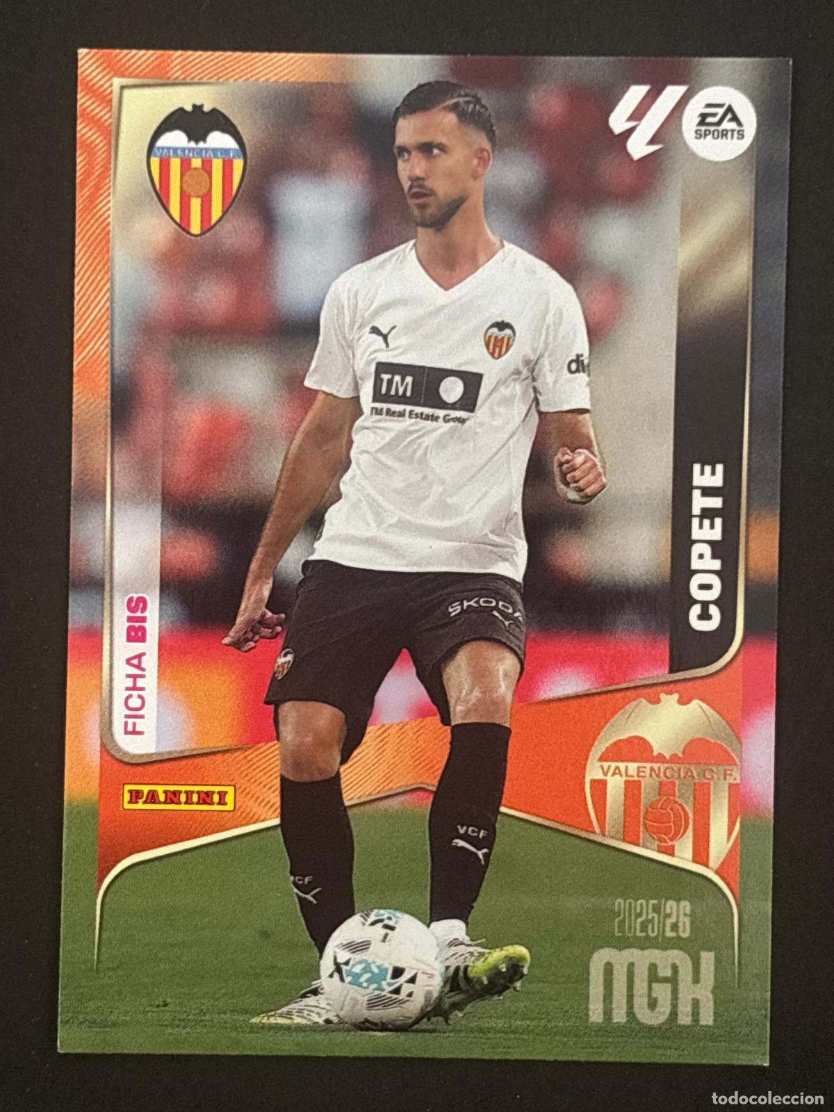 Cromos de f&uacute;tbol: 348BIS COPETE VALENCIA 2&ordf; EDICI&Oacute;N MEGACRACKS MGK 25-26 2025-2026 PANINI LIGA