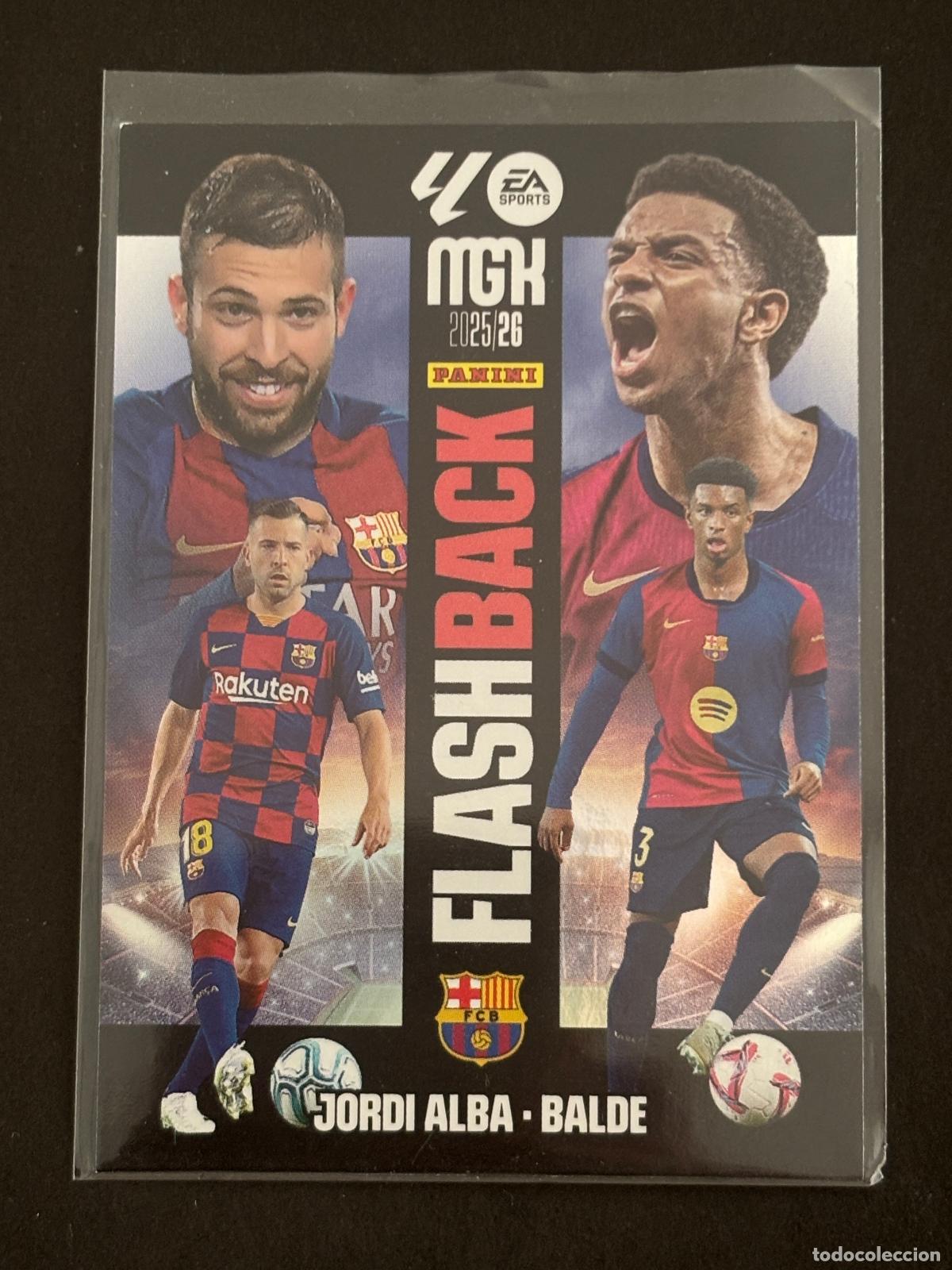 Figurine di Calcio: 427 JORDI ALBA / BALDE FLASH BACK MEGACRACKS MGK 25-26 2025-2026 PANINI LIGA