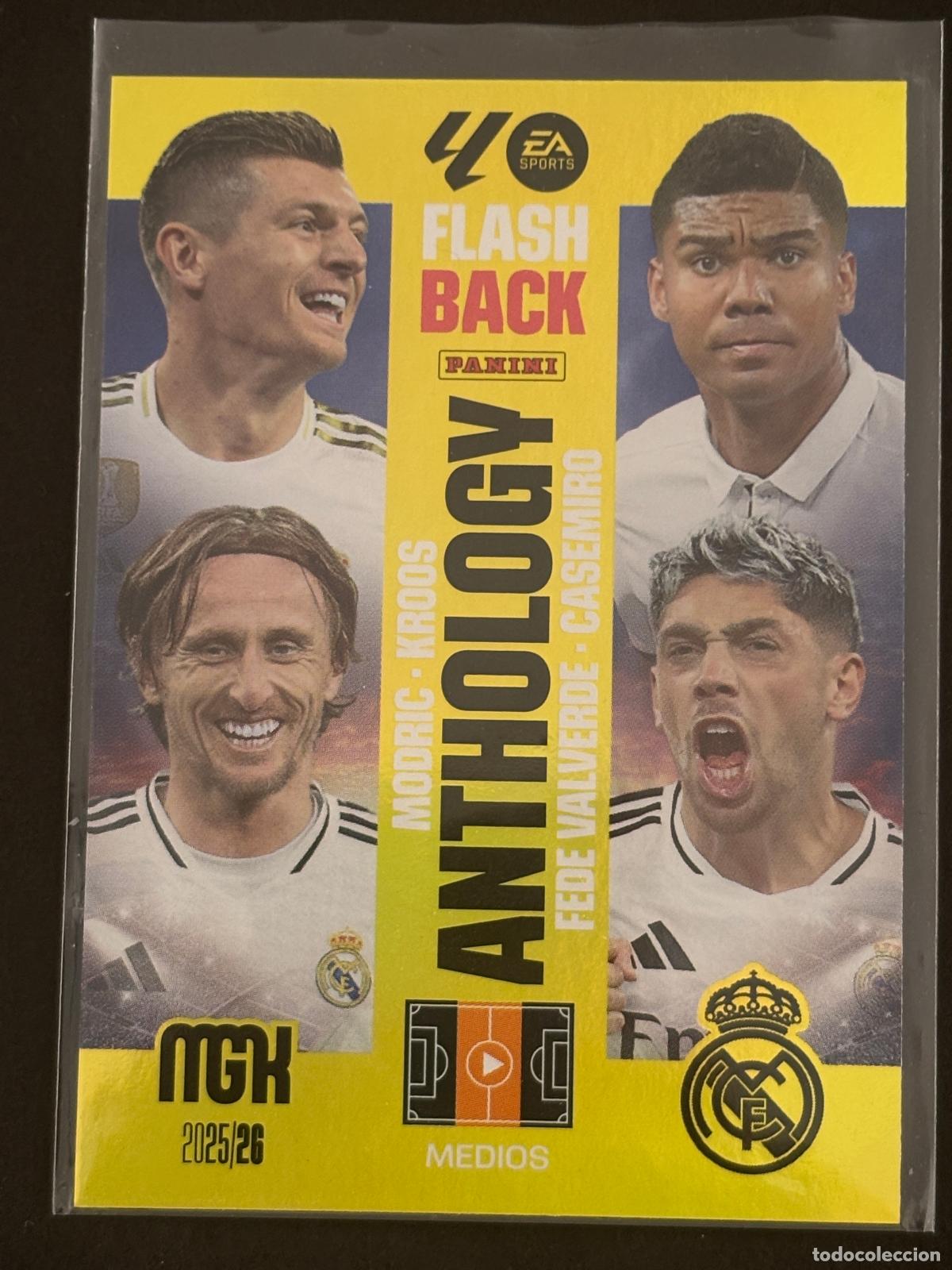 Fu&szlig;ball-Sticker: 436 KROOS / CASEMIRO / MODRIC / FEDE VALVERDE FLASH BACK ANTHOLOGY MEGACRACKS MGK 25-26