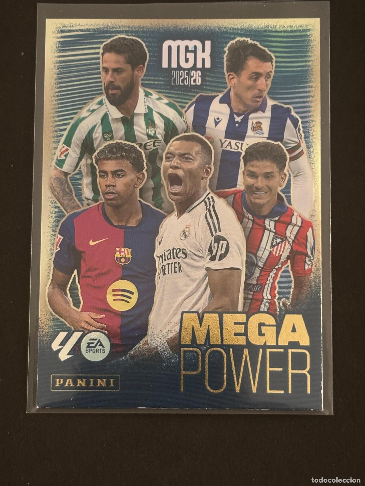 Cartes &agrave; collectionner de Football: 441 MEGA POWER LAMINE YAMAL MBAPP&Eacute; JULI&Aacute;N &Aacute;LVAREZ OYARZABAL MEGACRACKS MGK 25 26 LIGA