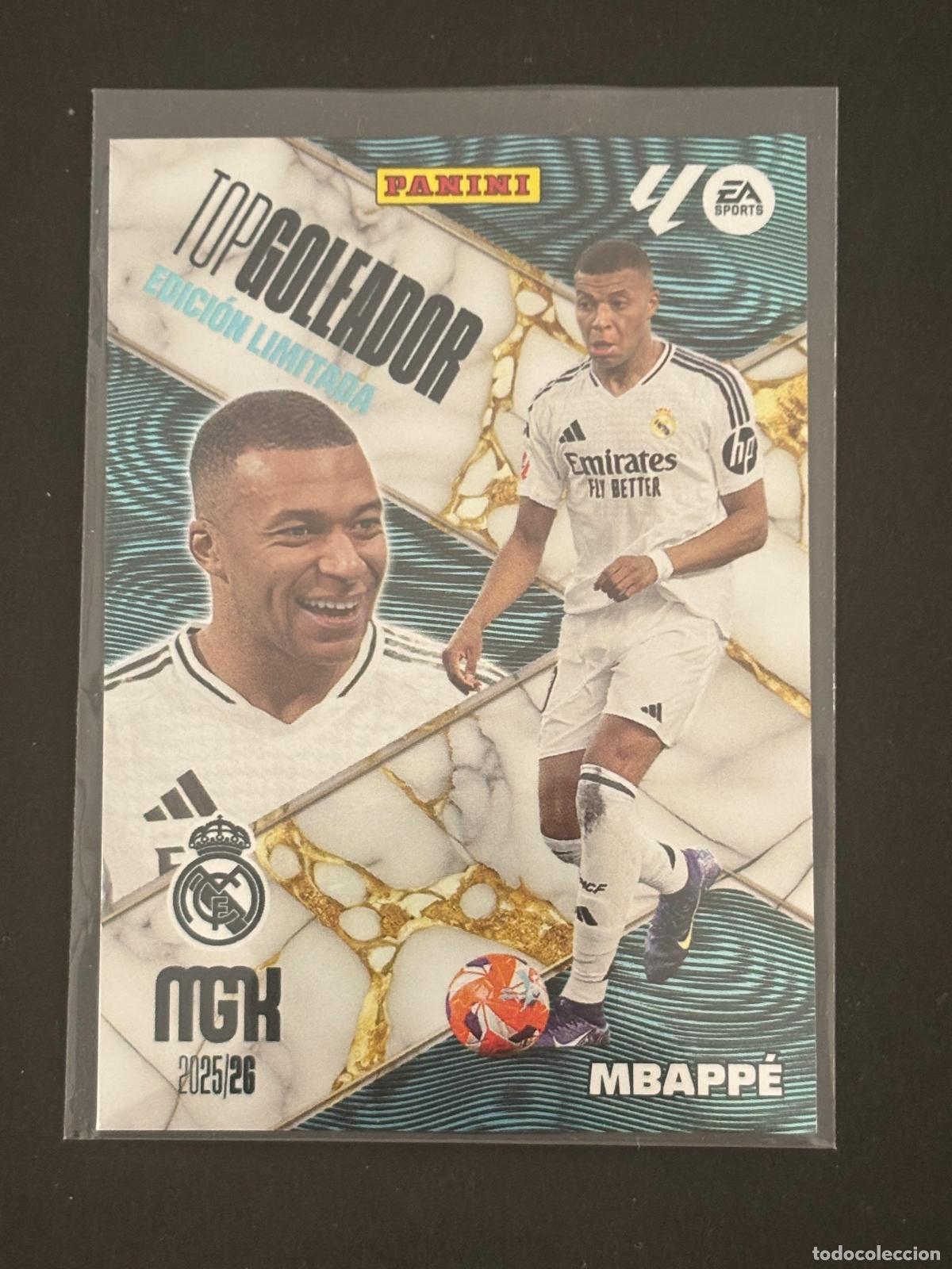Cromos de f&uacute;tbol: MBAPP&Eacute; TOP GOLEADOR REAL MADRID EDICI&Oacute;N LIMITADA MEGACRACKS MGK 25-26 PANINI LIGA
