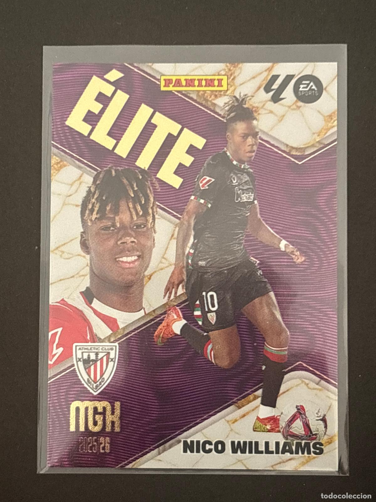 Cartes &agrave; collectionner de Football: 13 NICO WILLIAMS AT BILBAO &Eacute;LITE MEGACRACKS MGK 25-26 2025-2026 PANINI LIGA