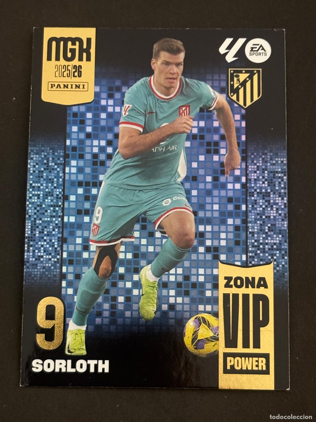 Cartes &agrave; collectionner de Football: 404P SORLOTH AT MADRID ZONA VIP POWER MEGACRACKS MGK 25-26 2025-2026 PANINI LIGA