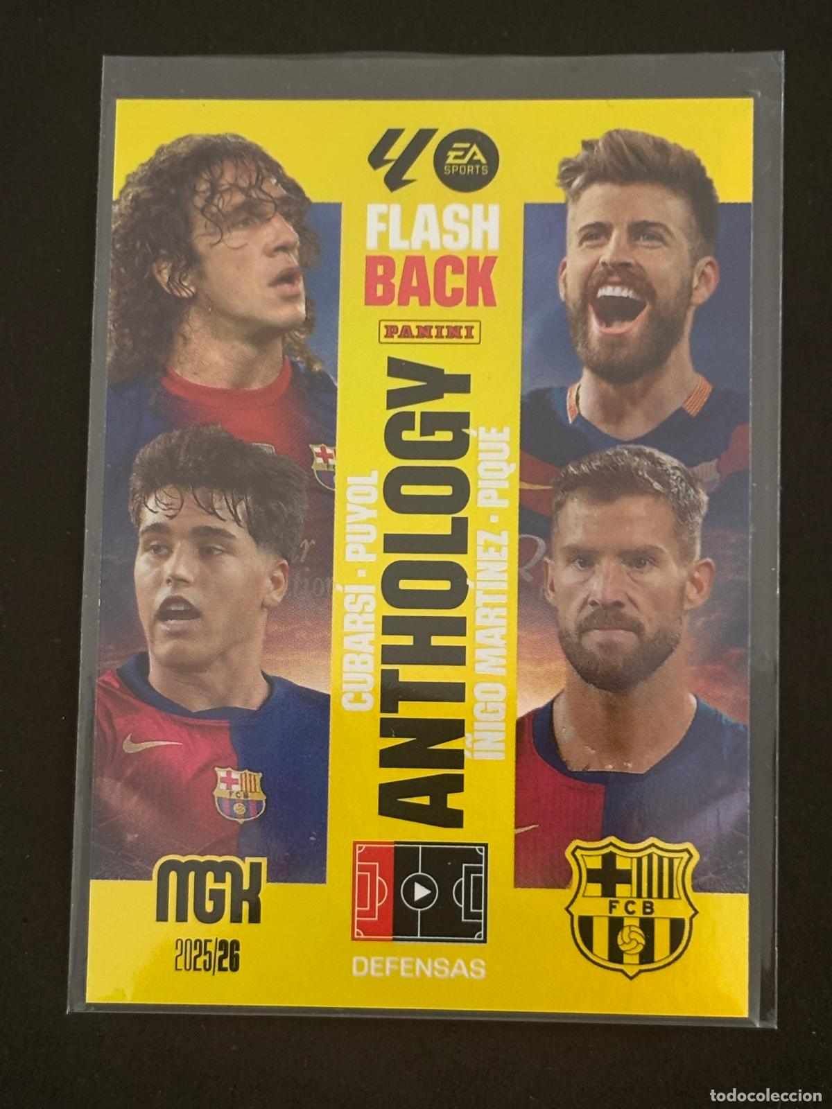 Cromos de f&uacute;tbol: 439 PUYOL / PIQU&Eacute; / CUBARS&Iacute; / &Iacute;&Ntilde;IGO MART&Iacute;NEZ FLASH BACK ANTHOLOGY MEGACRACKS MGK 25-26