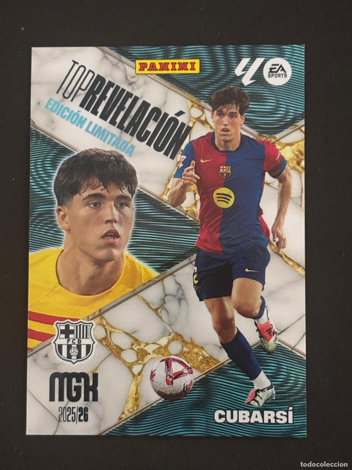Cromos de f&uacute;tbol: CUBARS&Iacute; TOP REVELACI&Oacute;N BARCELONA EDICI&Oacute;N LIMITADA MEGACRACKS MGK 25-26 PANINI LIGA