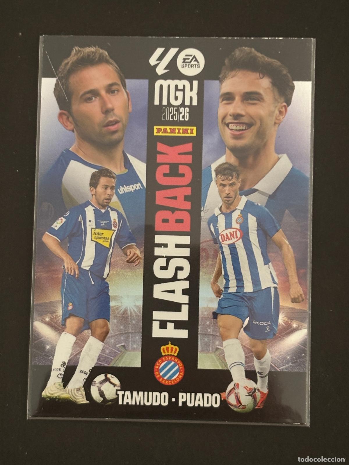 Cromos de f&uacute;tbol: 517 TAMUDO / PUADO NUEVA FLASHBACK 3&ordf; EDICI&Oacute;N MEGACRACKS MGK 25-26 2025-2026 PANINI LIGA