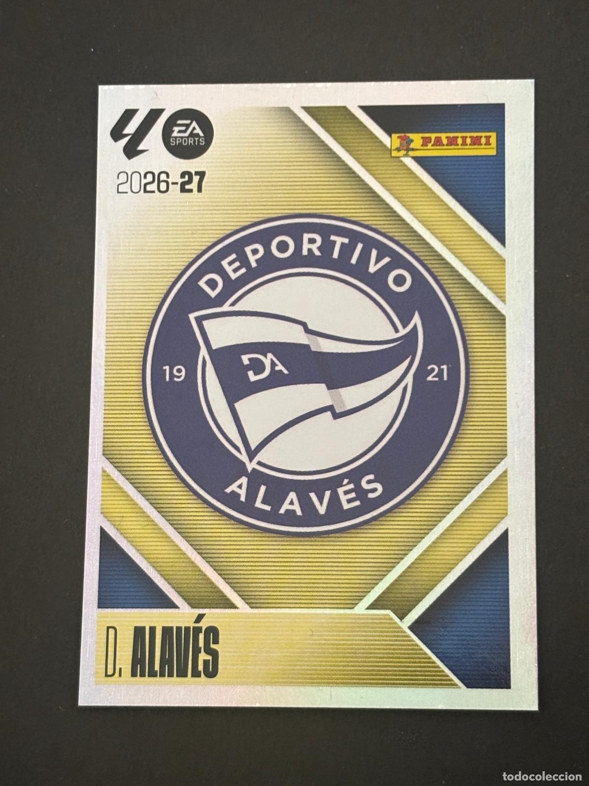 Cromos de f&uacute;tbol: 1 ESCUDO ALAVES LIGA ESTE 26-27 2026-2027 PANINI LALIGA EA SPORTS
