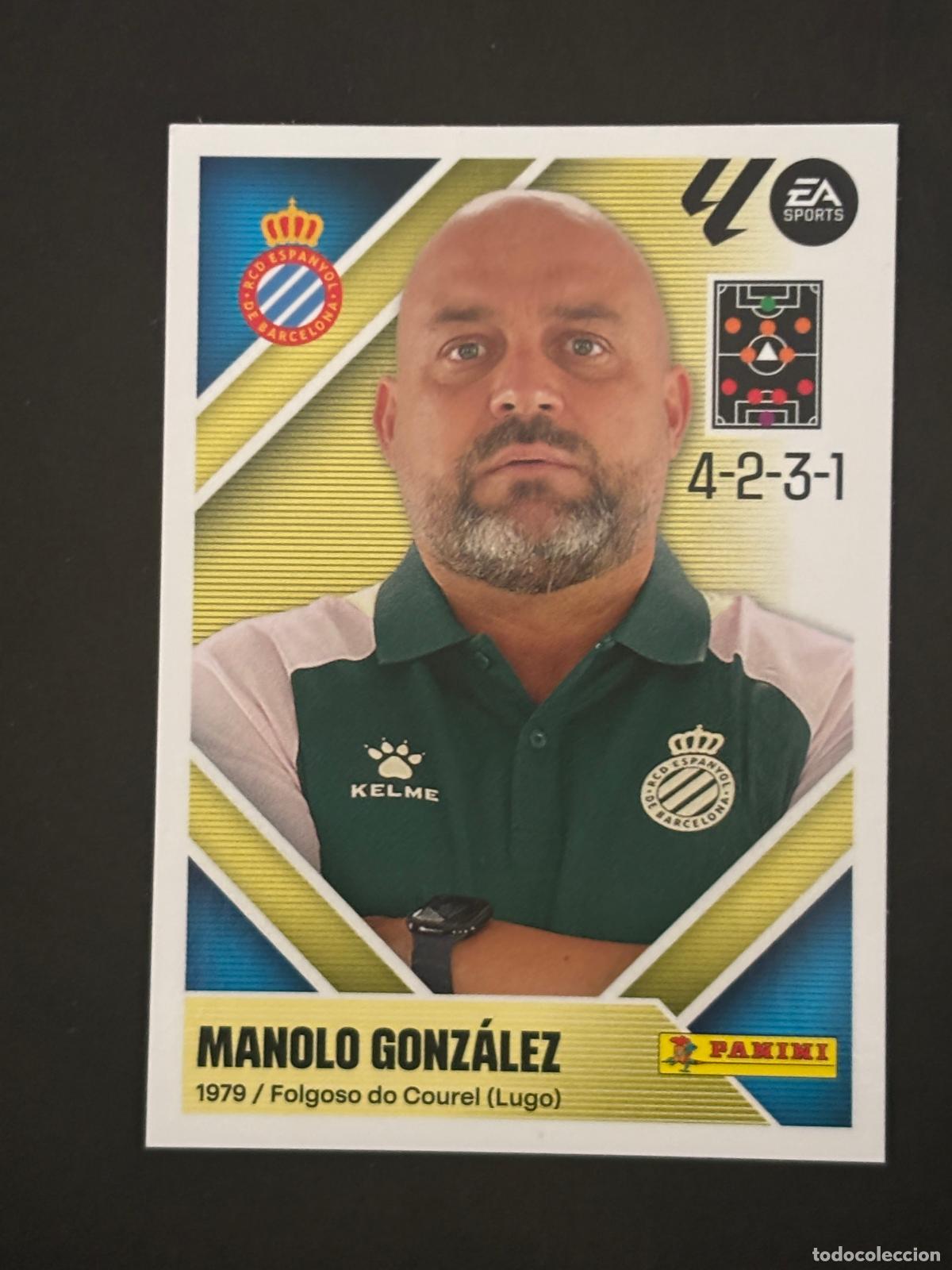 Figurine di Calcio: 2 MANOLO GONZ&Aacute;LEZ ESPANYOL ENTRENADOR LIGA ESTE 26-27 2026-2027 PANINI LALIGA EA SPORTS