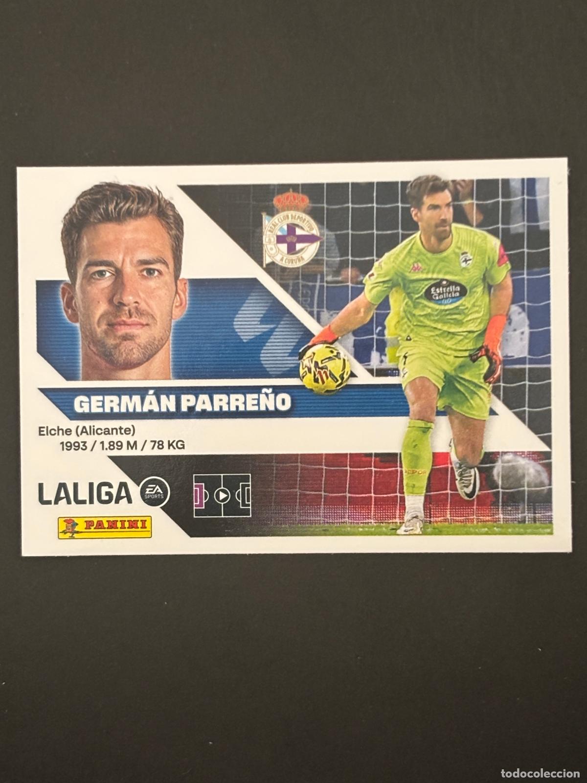 Figurine di Calcio: 4 GERM&Aacute;N PARRE&Ntilde;O DEPORTIVO LIGA ESTE 26-27 2026-2027 PANINI LALIGA EA SPORTS