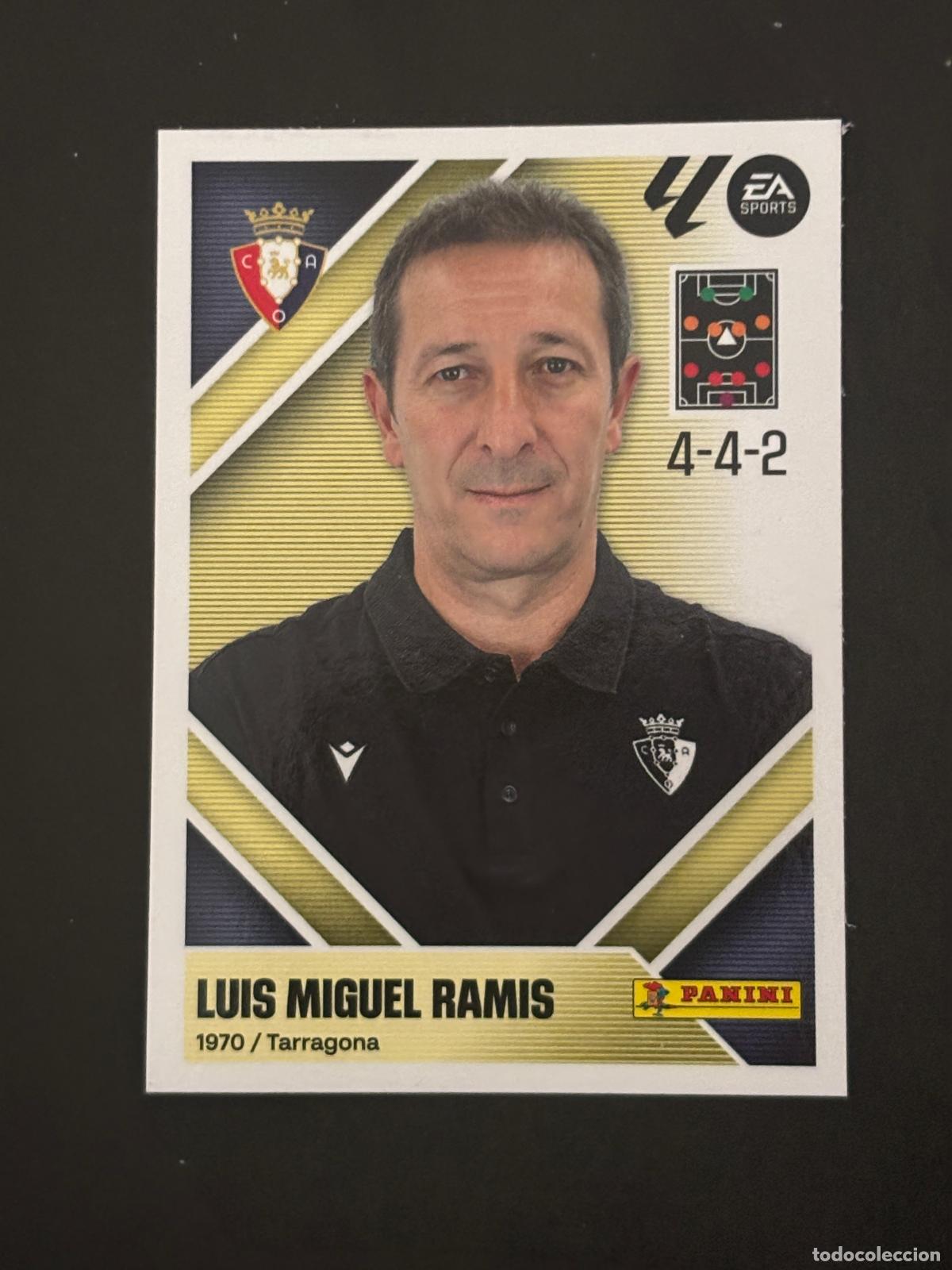 Cromos de f&uacute;tbol: 2 LUIS MIGUEL RAMIS OSASUNA ENTRENADOR LIGA ESTE 26-27 2026-2027 PANINI LALIGA EA SPORTS