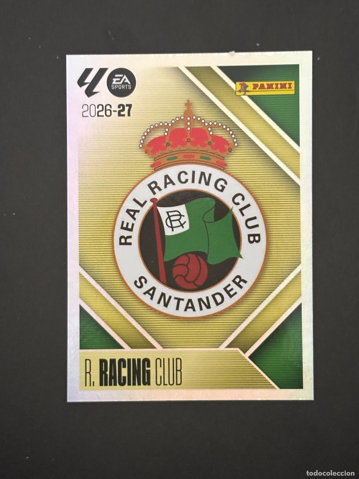Cromos de f&uacute;tbol: 1 ESCUDO RACING LIGA ESTE 26-27 2026-2027 PANINI LALIGA EA SPORTS