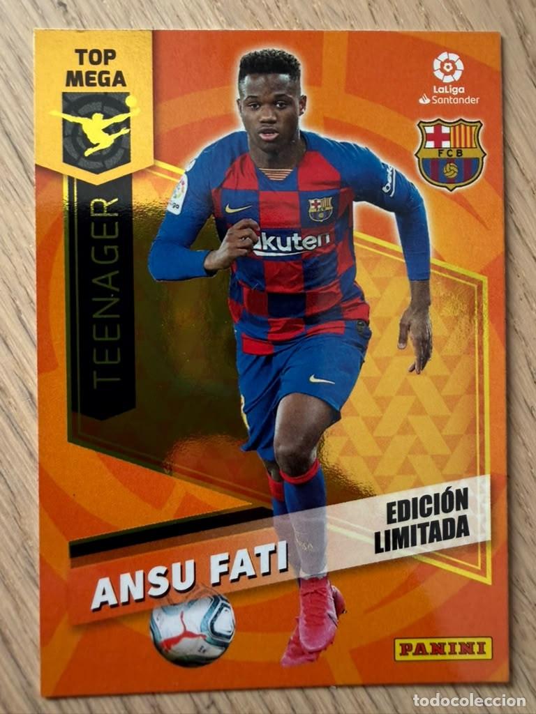 Cromos de f&uacute;tbol: EDICION LIMITADA ANSU FATI BARCELONA 20 21 2020 2021 LIGA SANTANDER PANINI MEGACRAKS MGK CARD