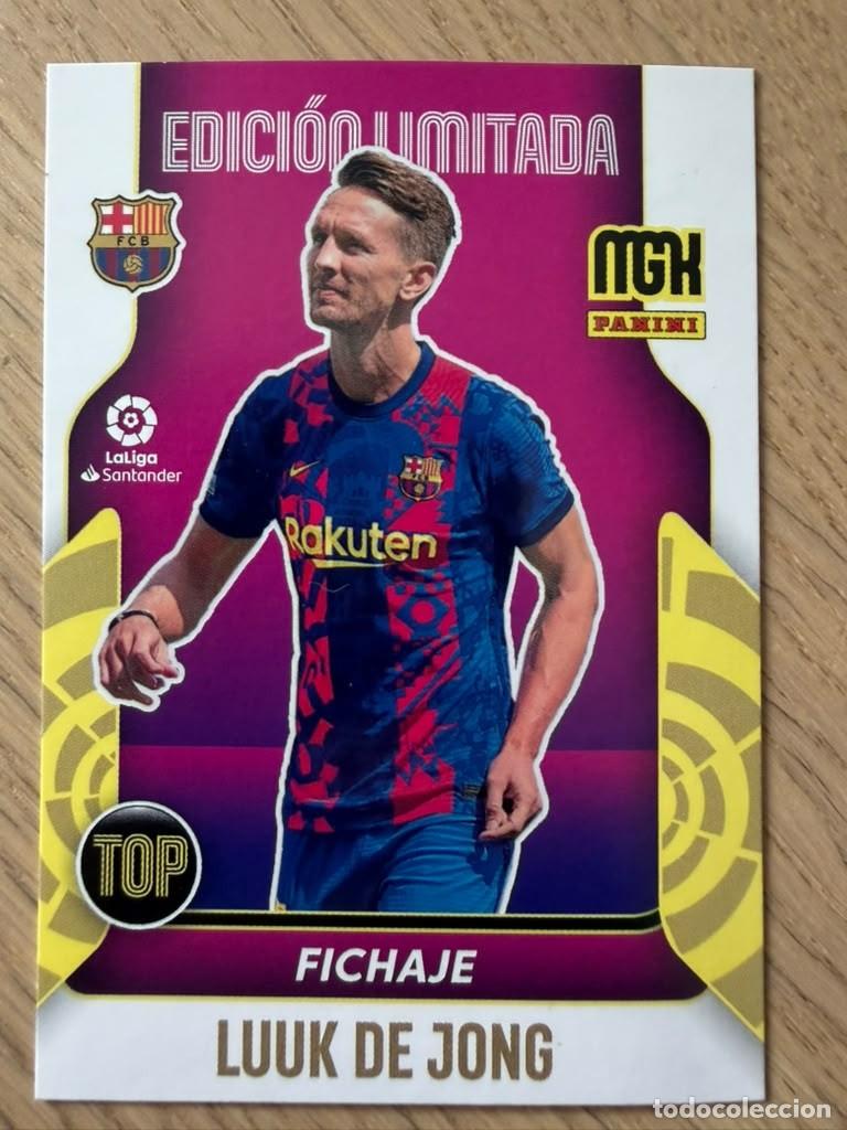 Cromos de f&uacute;tbol: LUUK DE JONG TOP FICHAJE LIMITADA BARCELONA 21 22 2021 2022 LIGA SANTANDER PANINI MEGACRAKS MGK CARD