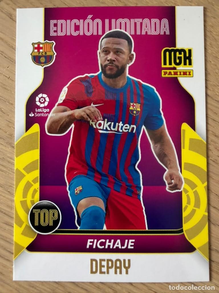 Cromos de f&uacute;tbol: DEPAY TOP FICHAJE LIMITADA BARCELONA 21 22 2021 2022 LIGA SANTANDER PANINI MEGACRAKS MGK CARD