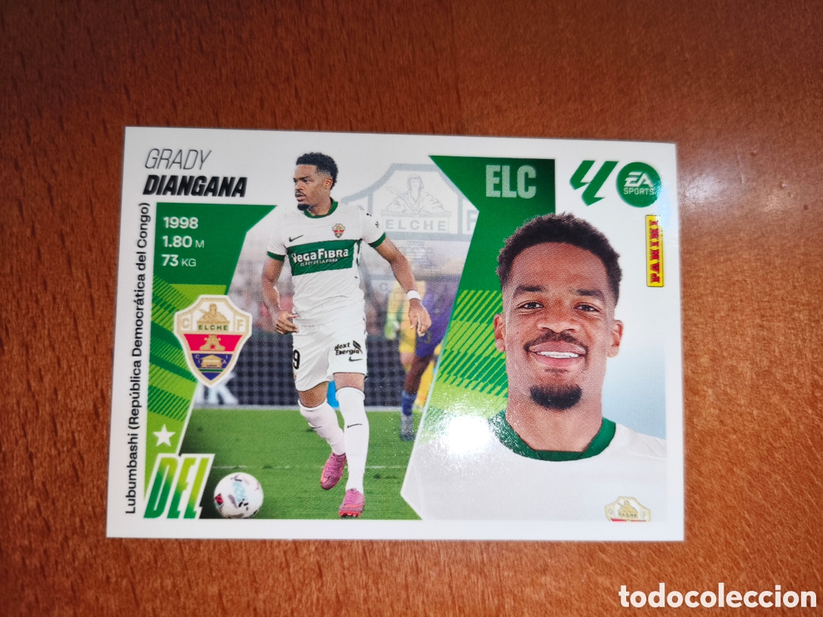Cromos de f&uacute;tbol: Diangana coloca n&deg;20 Bis liga este 25/26 Elche
