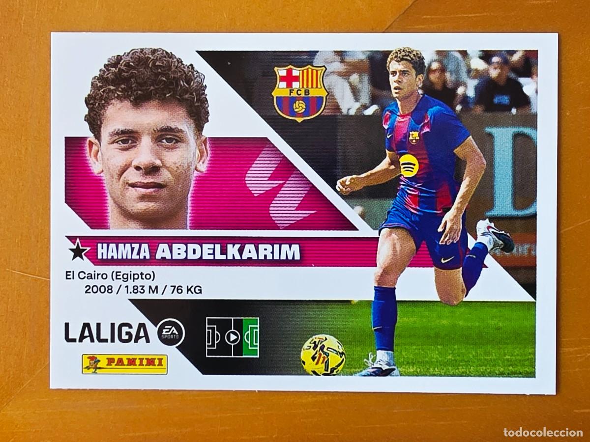 Cromos de f&uacute;tbol: 18 BIS Hamza Abdelkarim, FC Barcelona, Coloca, Panini Ediciones Liga Este 2026 2027 26 27