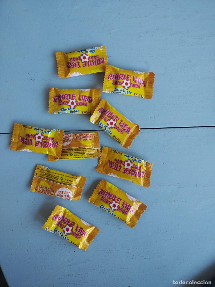 Cromos de f&uacute;tbol: 10 chicles cromos 2007 2008