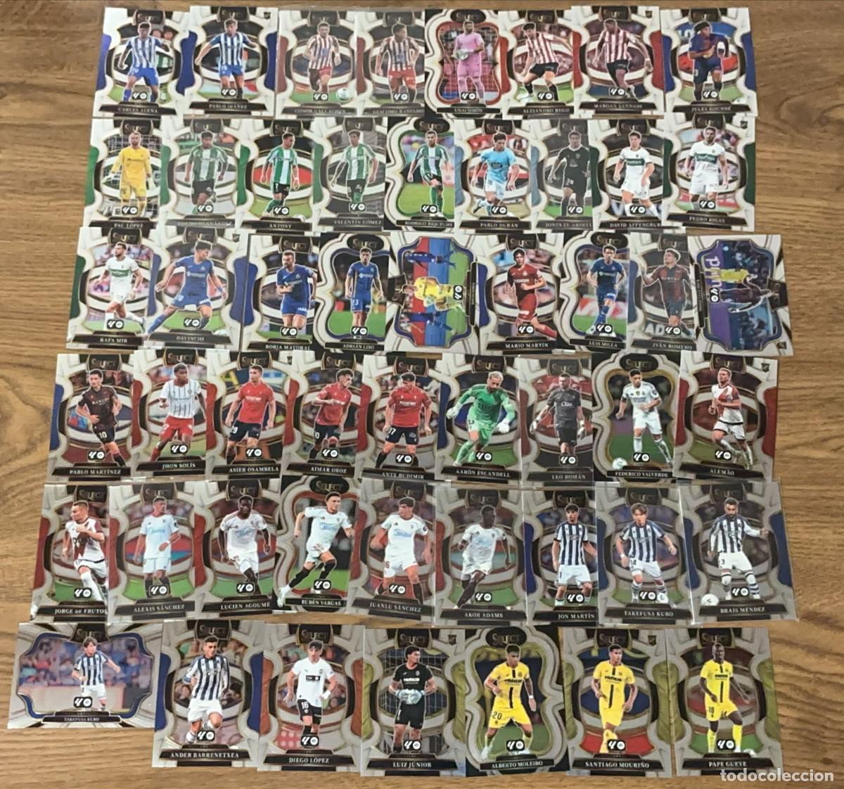 Cromos de f&uacute;tbol: Lote 50 Cartas Sin Repetir Panini Select La Liga 2025-2026 - Real Madrid Barcelona