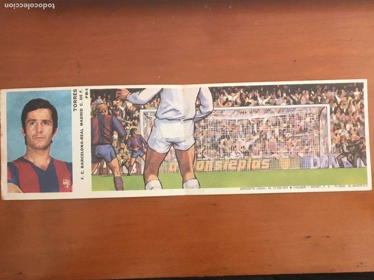 Cromos de Futebol: Torres barcelona CROMO diorama FUTBOL EN ACCION ORIGINAL ANTIGUO NUNCA PEGADO