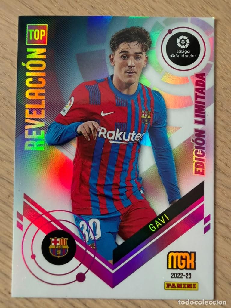 Figurine di Calcio: GAVI TOP REVELACION LIMITADA BARCELONA 22 23 2022 2023 LIGA SANTANDER PANINI MEGACRACKS MGK CARD