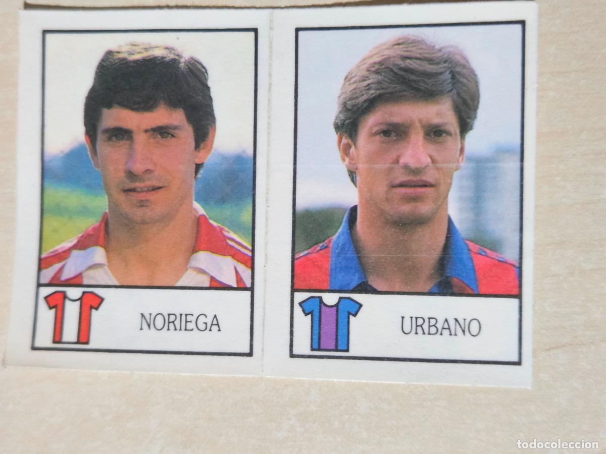 Fu&szlig;ball-Sticker: BOLLY F&Uacute;TBOL BOLLYCAO LIGA 87 88 1987 1988 - 12 NORIEGA Y 40 URBANO - NUNCA PEGADO