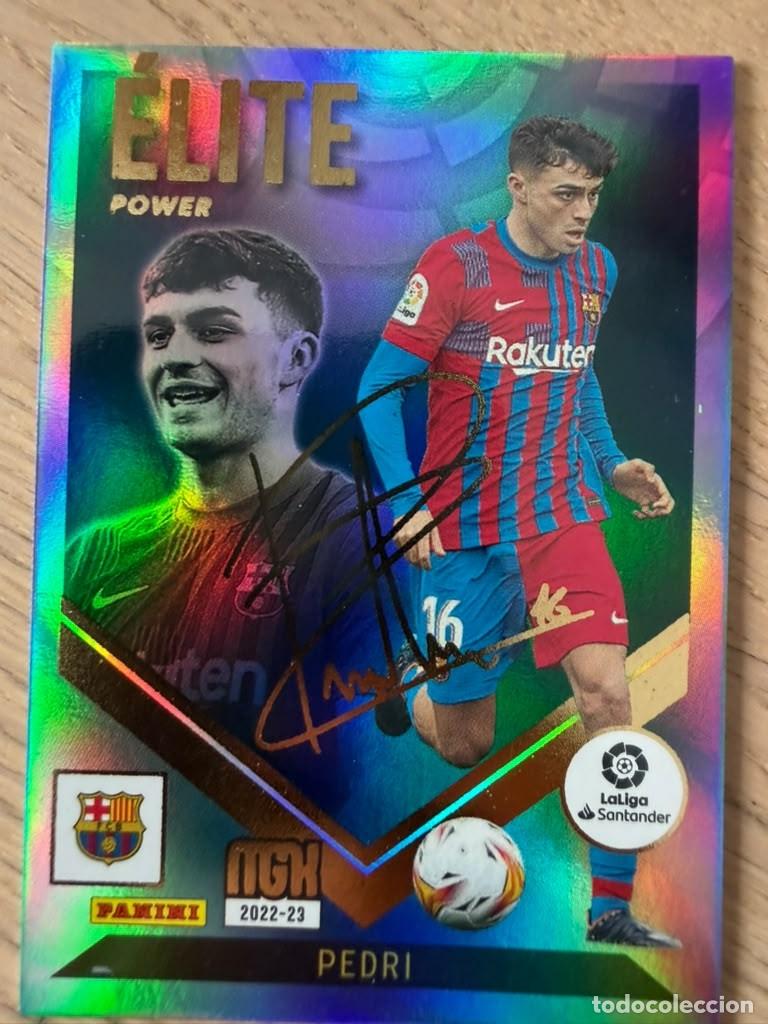 Fu&szlig;ball-Sticker: P8 P 8 PEDRI ELITE POWER BARCELONA 22 23 2022 2023 LIGA SANTANDER PANINI MEGACRACKS MGK CARD