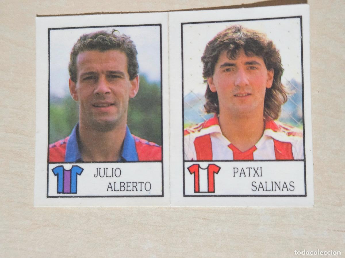 Fu&szlig;ball-Sticker: BOLLY F&Uacute;TBOL BOLLYCAO LIGA 87 88 1987 1988 - 5 PATXI SALINAS Y 36 JULIO ALBERTO - NUNCA PEGADO