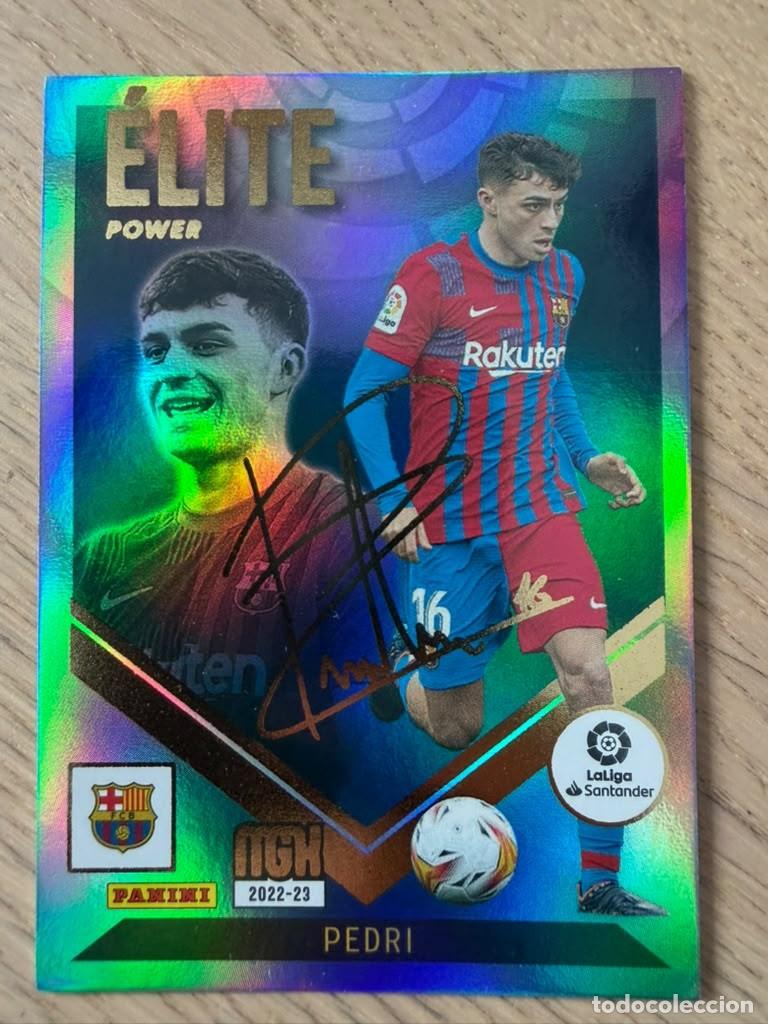 Fu&szlig;ball-Sticker: P8 P 8 PEDRI ELITE POWER BARCELONA 22 23 2022 2023 LIGA SANTANDER PANINI MEGACRACKS MGK CARD