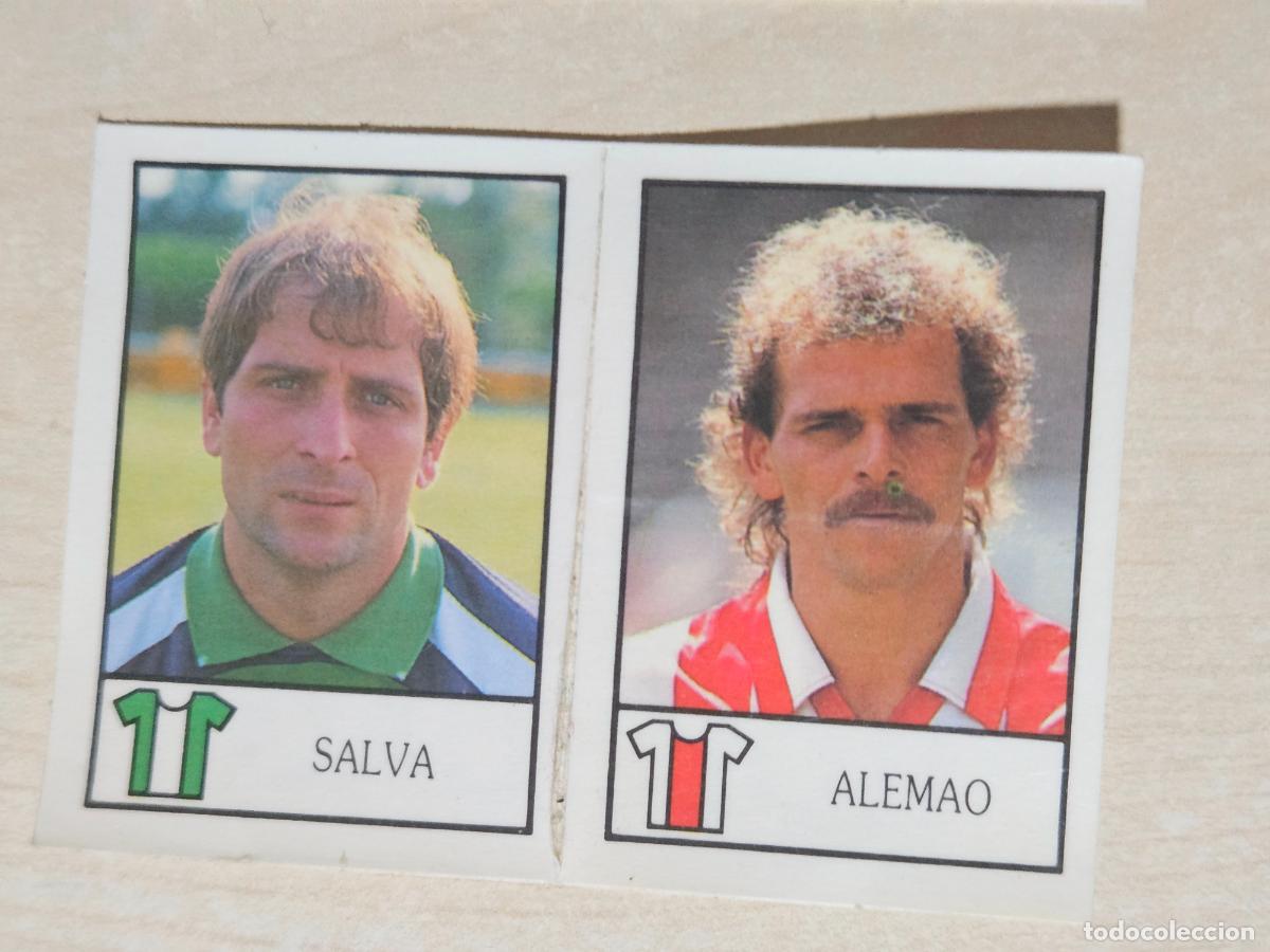 Fu&szlig;ball-Sticker: BOLLY F&Uacute;TBOL BOLLYCAO LIGA 87 88 1987 1988 - 25 ALEMAO Y 47 SALVA - NUNCA PEGADO