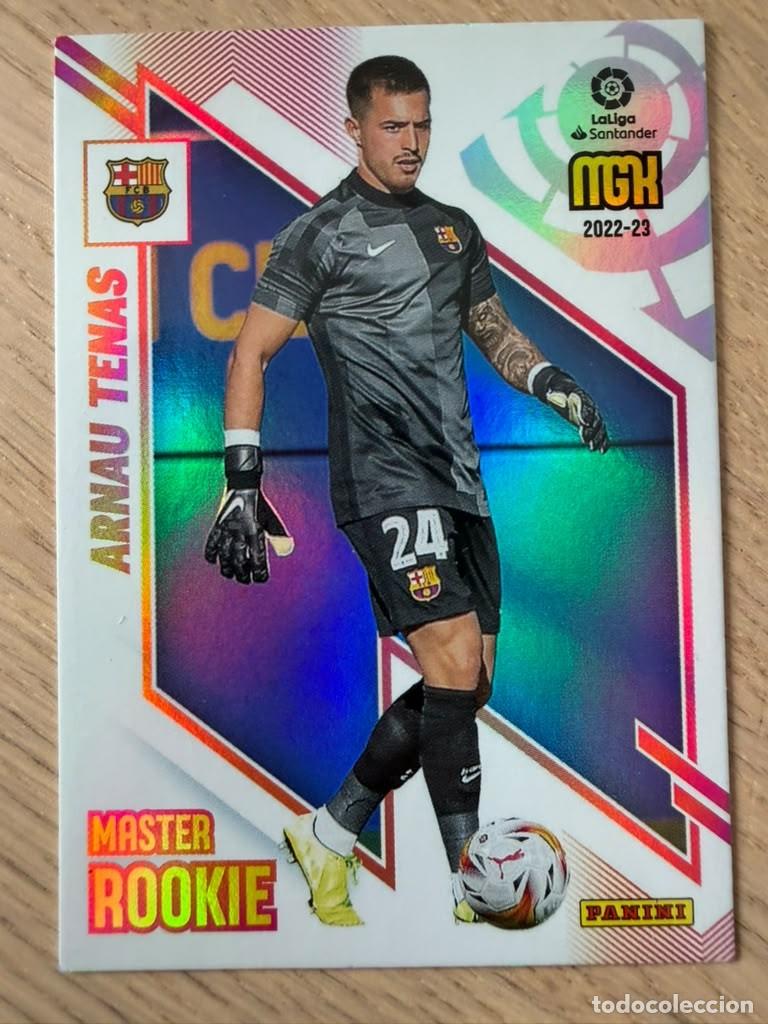 Fu&szlig;ball-Sticker: 408 ARNAU TENAS MASTER ROOKIE BARCELONA 22 23 2022 2023 LIGA SANTANDER PANINI MEGACRACKS MGK CARD