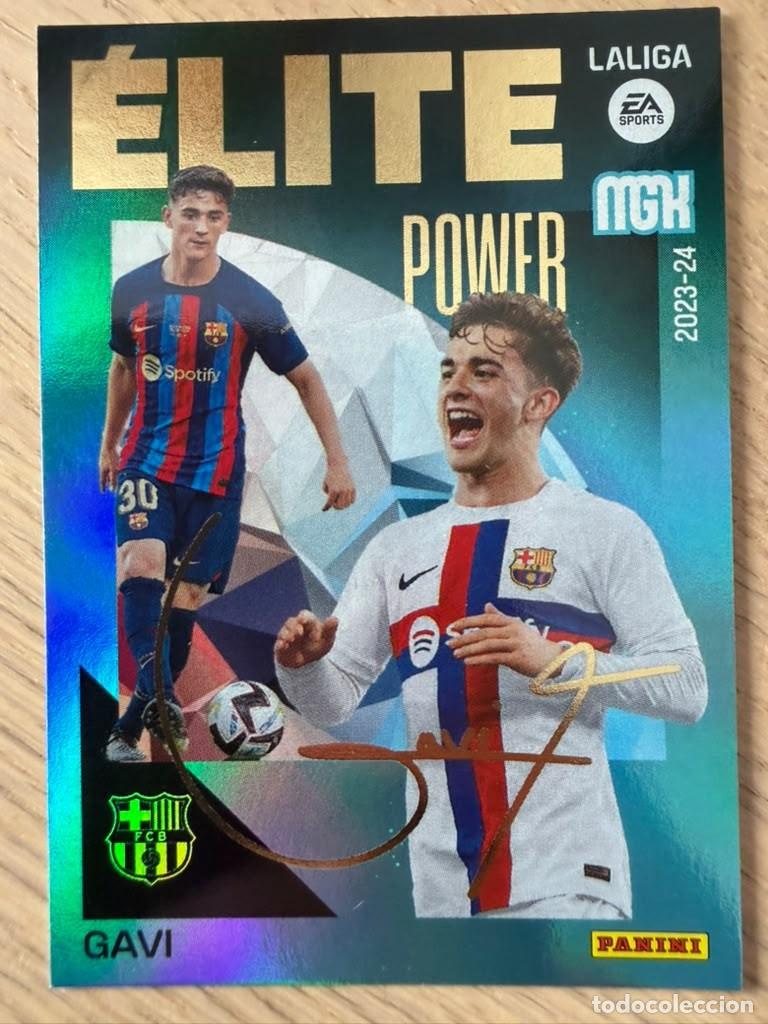 Cromos de f&uacute;tbol: P5 P 5 GAVI ELITE POWER BARCELONA 23 24 2023 2024 LIGA EA SPORT PANINI MEGACRAKS MGK CARD
