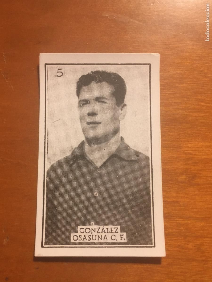 Cromos de f&uacute;tbol: gonzalez osasuna futbol primera division graficas brasil 1956 1957 56 57 nunca pegado