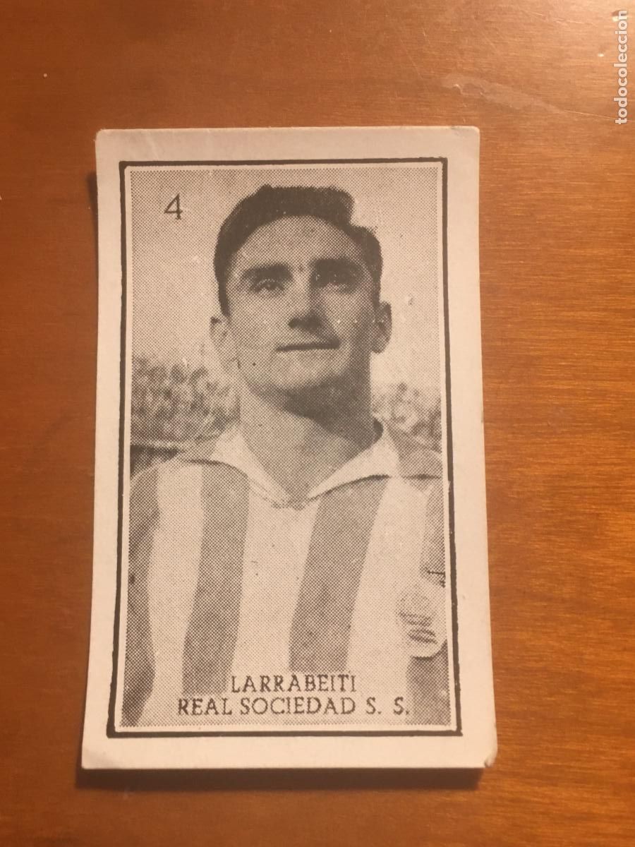 Cromos de f&uacute;tbol: larrabeiti real sociedad futbol primera division graficas brasil 1956 1957 56 57 nunca pegado