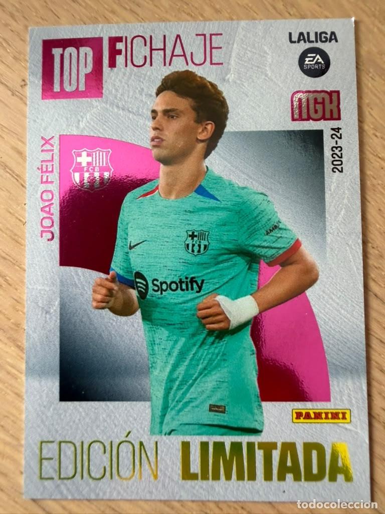 Cromos de f&uacute;tbol: JOAO FELIX TOP FICHAJE LIMITADA BARCELONA 23 24 2023 2024 LIGA EA SPORT PANINI MEGACRAKS MGK CARD