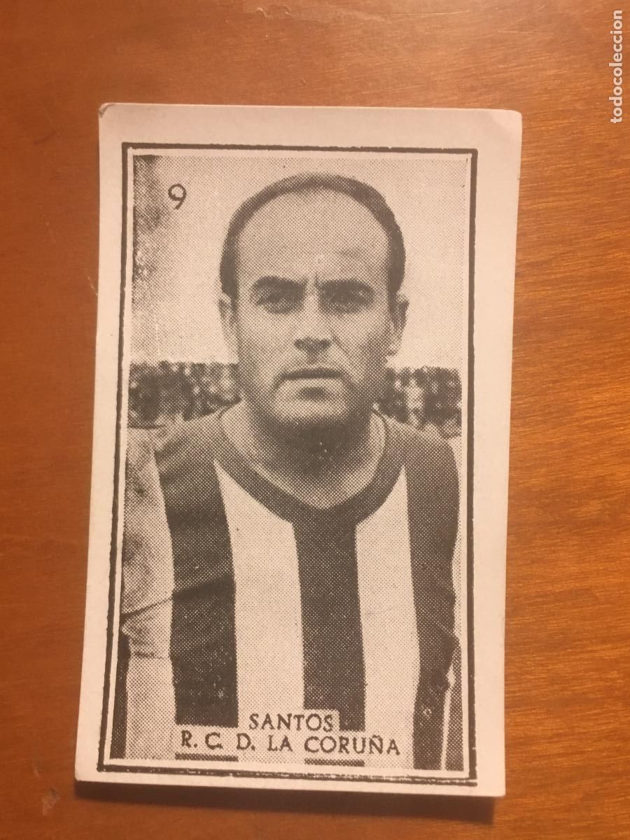 Cromos de f&uacute;tbol: santos deportivo coru&ntilde;a futbol primera division graficas brasil 1956 1957 56 57 nunca pegado