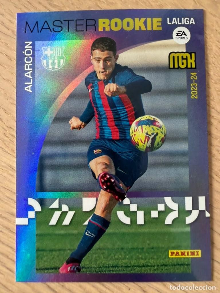 Cromos de f&uacute;tbol: 407 ALARCON MASTER ROOKIE BARCELONA 23 24 2023 2024 LIGA EA SPORT PANINI MEGACRAKS MGK CARD